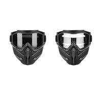 HTU Welding Mask - PC Cutting Dust-Resistant Protective Face Shield, Detachable Welder Mask for Cycling Enthusiasts, Impact-Resistant Goggles for Work & Sports, Anti-Fog Design-Gret+Clear