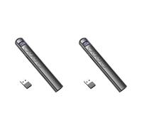 HTU Wireless Presenter Remote Rechagable PowerPoint Presentation Clicker(Black)