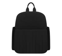 HTU Women Nylon Multifunctional Maternity Nappy Bags Travel Daypack Solid Color Diaper Backpack Casual Backpack for Travel and Daily Use (Black)