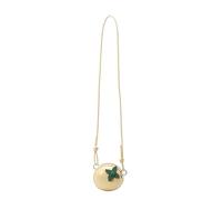 HTU Women PU Leather Fruit Shape Chain Shoulder Bag Anti-Scratch Creative Fruit Purse Anti-Splash Cute Round Pouch Outdoor Travel Date Satchel Bags (Yellow 110 * 100 * 40)