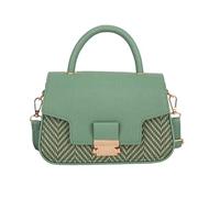 HTU Women PU Leather Shoulder Bag Large Capacity Underarm Bags with Adjustable Strap Top-Handle Bags for Daily Office Work Outing Social Occasions (Green 225 * 150 * 65)