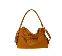 HTU Women PU Leather Y2K Cool Girl Shoulder Bag Large Capacity Trendy Long Handle Handbag Lightweight Solid Color Satchel Pouch Daily Shopping Dating Shoulder Bags (Brown 360 * 240 * 120)