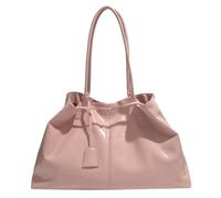 HTU Women PU Tote Bag Large Capacity Underarm Purses Aesthetics Top Handle Bags Solid Color for Daily Travel Work Dating College (Pink)