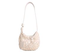 HTU Women Sequin Sparkly Shoulder Bag Large Capacity Glitter Crossbady Bag for Travel Shopping Work Dating Party Daily Use(White) (White)