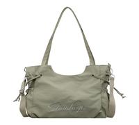 HTU Women Shoulder Bag Large Capacity Underarm Bags Solid Color Top-Handle Bags Adjustable Shoulder Strap for Daily Office Work Outing Social Occasions Use (Green)