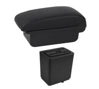 HTUHBCX Car Armrest Pad For Peugeot For Partner For Tepee Car Armrest Retrofit Parts Storage Box Charging USB LED Replacement Accessory(C 1 Black Line)