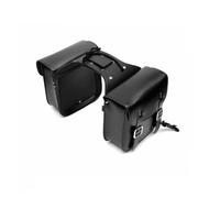 HTUHBCX Saddle Bags Motorcycle Fork Saddle Bags Leather Waterproof Tool Roll Barrel Bag Saddlebags Storage Motorcycle Saddlebags(Black1)
