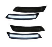 HTUHBCX Tail Light Cluster FOR Camaro 2016-2023 Smoked Lens Side Marker Reflectors Lamp Amber Front Red Rear Fender Lights Rear Light Assembly(White 4pcs a set)