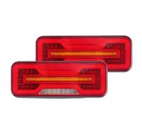 HTUHBCX Tail Light Cluster Universal 12V 24V Tail Lights DRL Dynamic Turn Signal Light Reflector Brake Reverse Light Rear Light Assembly(2pcs Left and Right)