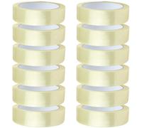 HTUK Cellotape Strong Clear Packing Tape Rolls Extra Long | 25mm x 66m | Packaging Sellotape Parcel Cellotape Transparent (12)