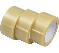HTUK Clear Tape Brown Tape Fragile Low Noise Printed Tape Strong Heavy Duty Rolls Packaging Tape Secure Sticky Sealing Tape For Parcel Boxes Moving Boxes 48MM x 66M (Clear, 3 Rolls)