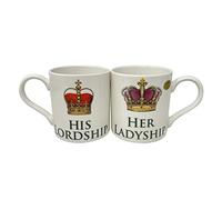 HTUK His Lordship & Her Ladyship Ceramic Mugs Set 10 oz with Gift Box