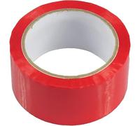 HTUK Low Noise Coloured Packaging Tape 48mm x 66m For Parcels And Boxes Heavy Duty Coloured Box Packing Tape Provides A Strong Secure Sticky Seal For Our Boxes (36, RED)