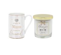 HTUK Mum's Pampering Gift Set: Always My Mum Forever My Friend Mug & Oud Candle Duo for Mother's Day