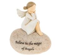 HTUK Sentimental Pebble Gift Believe In The Magic Of Angels Sentiment Stones Gift Boxed