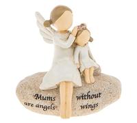 HTUK Sentimental Pebble Gift Mums Are Angels Natural Coloured Stone Ornament Gift Boxed