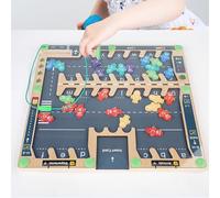 HTUONIAO Magnetic Alphabet Maze Letter Puzzle Board Activity Toy Wooden Letters Puzzle Educational Learning Toy for Toddlers