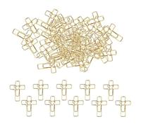 Htuteyy 100PCS Gold Heart Paper Clips Heart Bible Study Supplies Jesus Bible Stuff Bookmark Easter Eggs Fillers, Valentines Day Cards