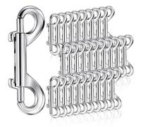 Htuteyy 30 Pieces Double Ended Bolt Snaps Hooks, 2.7 Inch Heavy Zinc Alloy Trigger Clips Metal Chain Clips Key Holder Easy Install