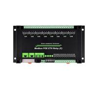 Htuteyy 8-Channel Relay Module Dual Ethernet Port Modbus RTU Protocol Supply PoE Support Network Port Cascade Communication