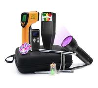 Htuteyy 9-Piece Kit Includes an Electromagnetic Field (EMF) Meter, A Non-Contact (EVP) Detector, and A Dowsing Wand.