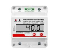 Htuteyy AC 230V 4P Single Phase with RS485 Modbus RTU Communication Power Consumption Bidirectional Electricity Meter KWH