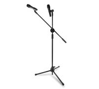 Htuteyy Adjustable Boom Microphone Stand Tripod Base Sturdy Steel Portable Singing Speaking