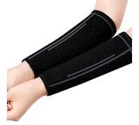 Htuteyy Arm Protection Sleeve for Volleyball Arm Sleeves 1 Pair Compression Forearm Sleeves for Women Men Sting Wristband Wrist Guard Black