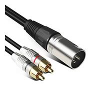 Htuteyy Audio Cable Male To XLR 3 Pin Male Cannon Amplifier Mixing Plug AV Cable XLR To Dual Cable 2M