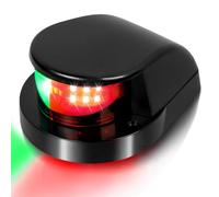 Htuteyy Bow Navigation Light, Marine LED Navigation Light, Yacht Light Boat Light Warning Light for Pontoons, Boats Black