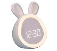 Htuteyy Bright Kids Alarm Clock with Soft Night Light and Wake Up White | Perfect for heavy sleepers, this clock glows softly and starts with a non-jarring cue; helps kids wake calmly every morning.