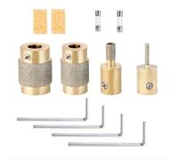 Htuteyy DiamondGrinder Bit Set for Glass - Brass Core &