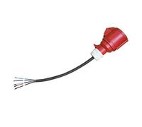 Htuteyy EV Charger CEE Red Power Female Plug with Cable 5 Pins Socket Adapter Connect with 16A 11KW Portable Charger