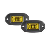 Htuteyy Flood Beam Yellow Light 2pcs 20W LED Work Lamp 12V 24V for Offroad SUV ATV Driving