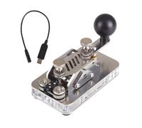 Htuteyy For CW Morse Code Key Manual Transmission Training Tool with for CW Shortwave Telegraph Transmitter Compatible Computer Cable