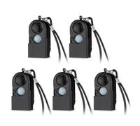 Htuteyy LED Light 120DB Siren Portable Mini Motion Detector Alarm SOS Security System 5 Pcs for Home for Travel Kids Safe Personal Alarm
