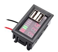 Htuteyy Lifepo4 Lithium Battery Capacity Indicator 12V USB Charger Voltmeter Panel Voltage Meter Tester for Car Motorcycle
