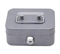 Htuteyy Mini Money Safe Box with Lock and Keys for Cash Storage Grey Plus