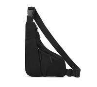Htuteyy Nylon Waterproof Messenger Bag, Anti-Theft Hidden Bag, Personal Purse Shoulder Bag for Men and Women. Black