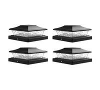 Htuteyy Outdoor Deck Fence Post Light Patio Garden Decor Light for 5.5x5.5 3.5x3.5 Wooden Vinyl Posts Patio Garden Decor 4Pack