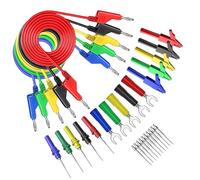 Htuteyy P1036B Banana Plug Test Lead Kit 4mm for Multimeter- Includes U-Type Alligator Clip& Puncture Probes Match
