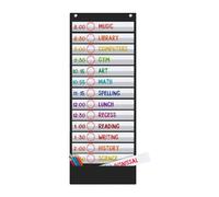 Htuteyy Pocket Chart Schedule Cards 18 Reusables for Visual Routines Daily