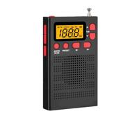 Htuteyy Pocket Radio Player LCD Screen AM FM Weather Radio Digital Radio W/Earpone Jack Long Range Best Reception