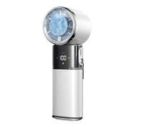 Htuteyy Portable Handheld Turbo Fan, 9000mAh Rechargeable Battery, Ice Cooling Technology, 100-Speed Wind, Ideal for Desk, Neck, Travel B