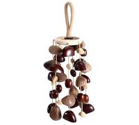 Htuteyy Seed Shell Hand Rattle Percussion Instrument 4 Kinds of 42 Natural Nut Shells for Meditation, ASMR, Sound Therapy, Yoga
