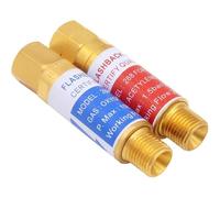 Htuteyy Solid Brass Safety Valve 1set/2pcs Oxygen and Acetylene Flashback Prevention Kit- Prevents Dangerous Operations