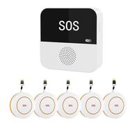 Htuteyy Tuya WiFi SOS Emergency Alert Button for Elderly Medical Alert System with Caregiver Pager for Senior Patients