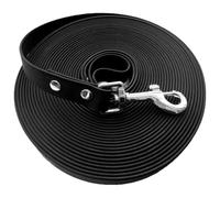 Htuteyy Waterproof Dog Leash in PVC Material, for All-Weather Performance, Easy to Clean, Suitable for All Dog Sizes, 5 M to 10 M Length Options Black-5m