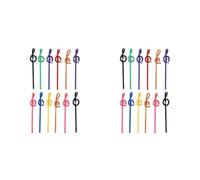 Htuygyjaw 24Pcs Students Note Pencils Musical Note Pencils with Eraser Colorful Music Pencil Wooden Treble Clef Bent Pencil