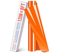 HTVDIY Heat Transfer Vinyl Roll - 12In x 8Ft Orange HTV Vinyl for T-Shirts, Bag, Fabric, Clothing